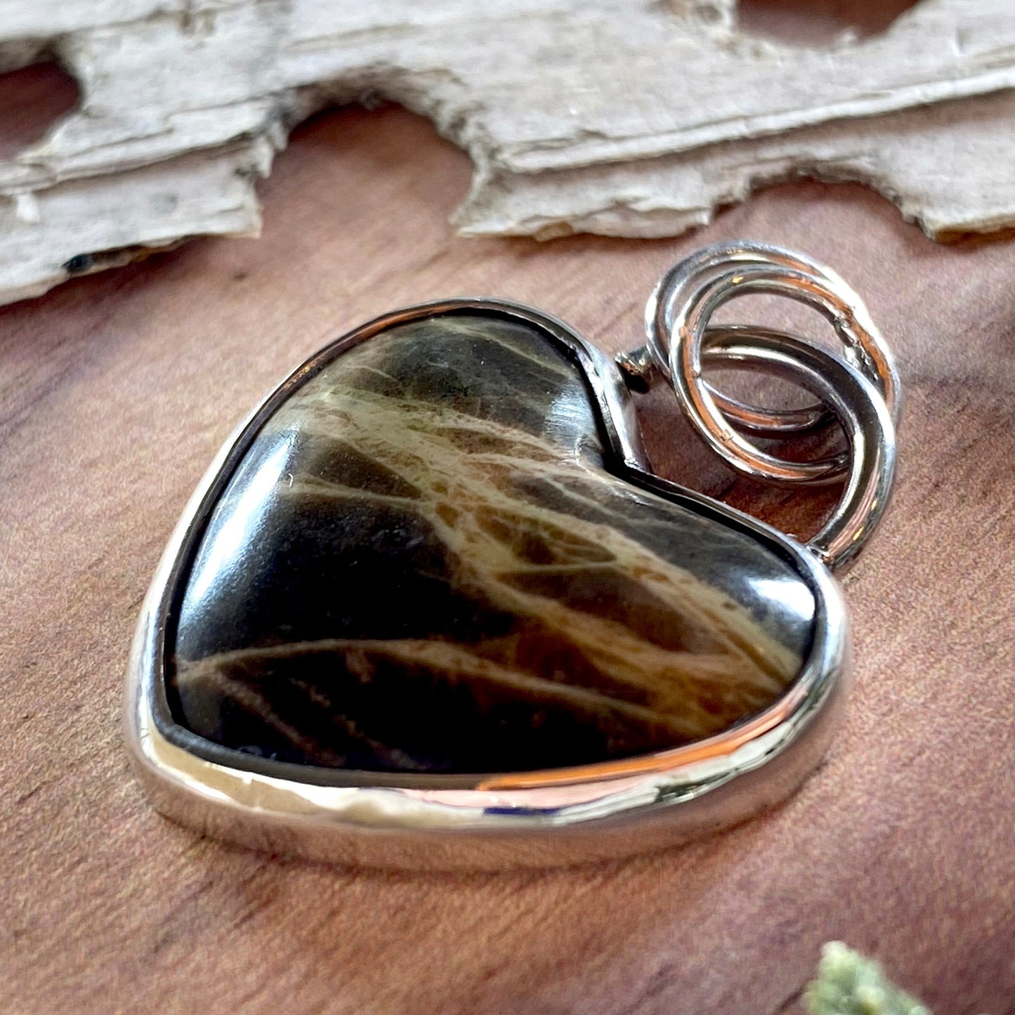 Basalt Pendant Front View III - Stone Treasures by the Lake