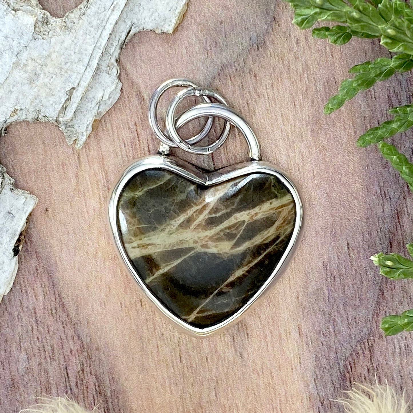 Basalt Pendant Front View - Stone Treasures by the Lake
