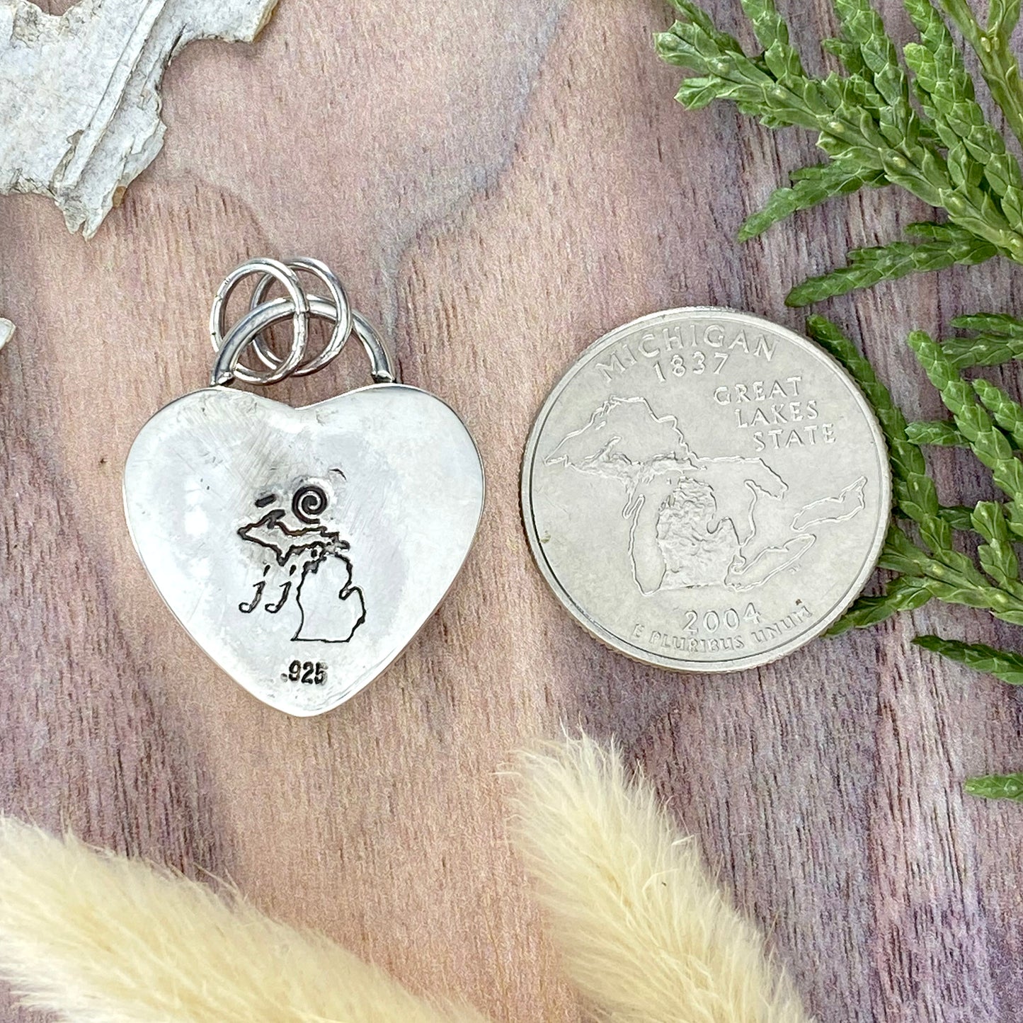 Basalt Pendant Back View - Stone Treasures by the Lake