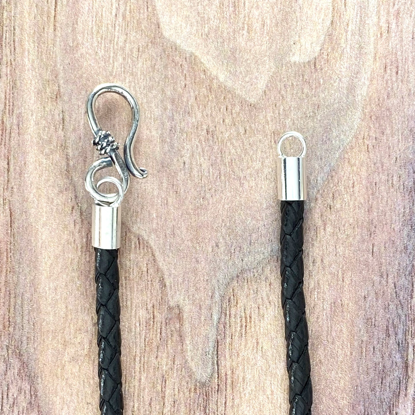 Braided Leather Cord Necklace View 1 - Stone Treasures by the Lake