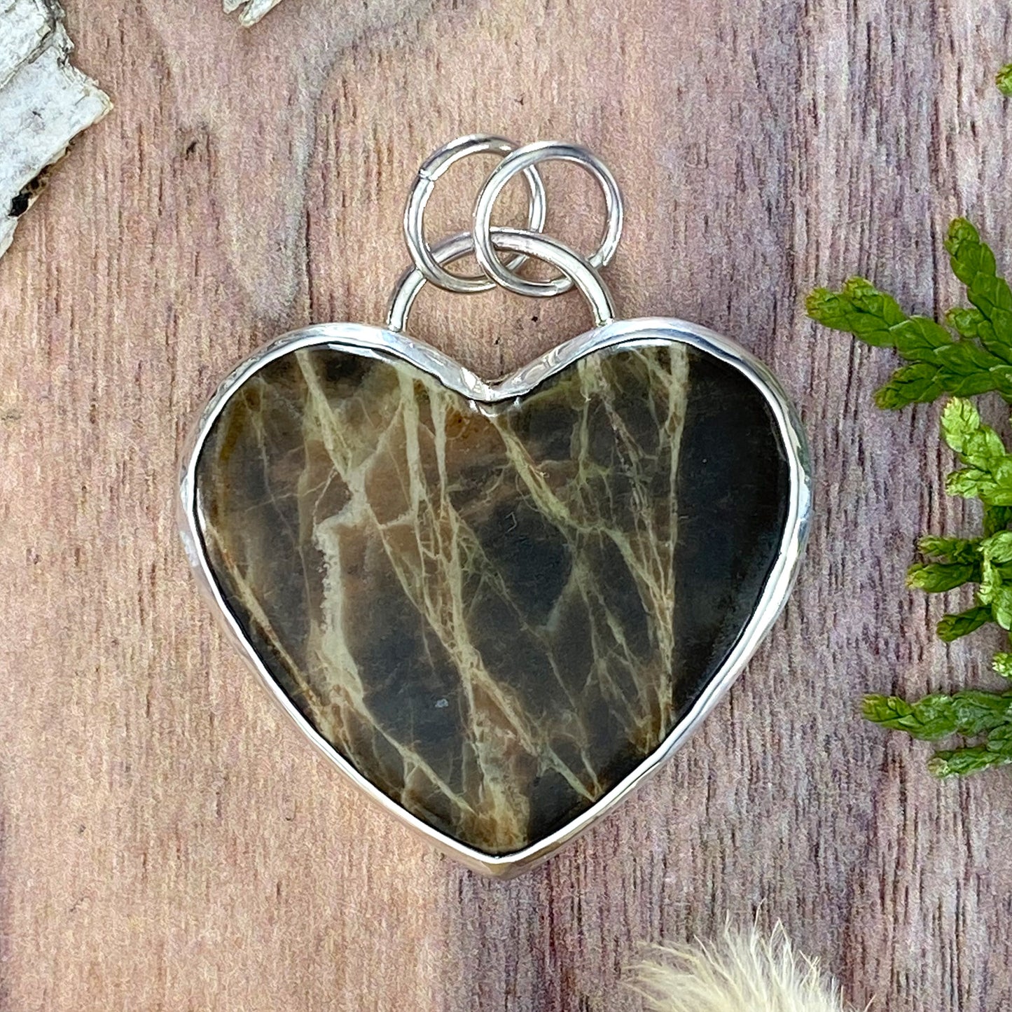 Basalt Pendant Front View - Stone Treasures by the Lake