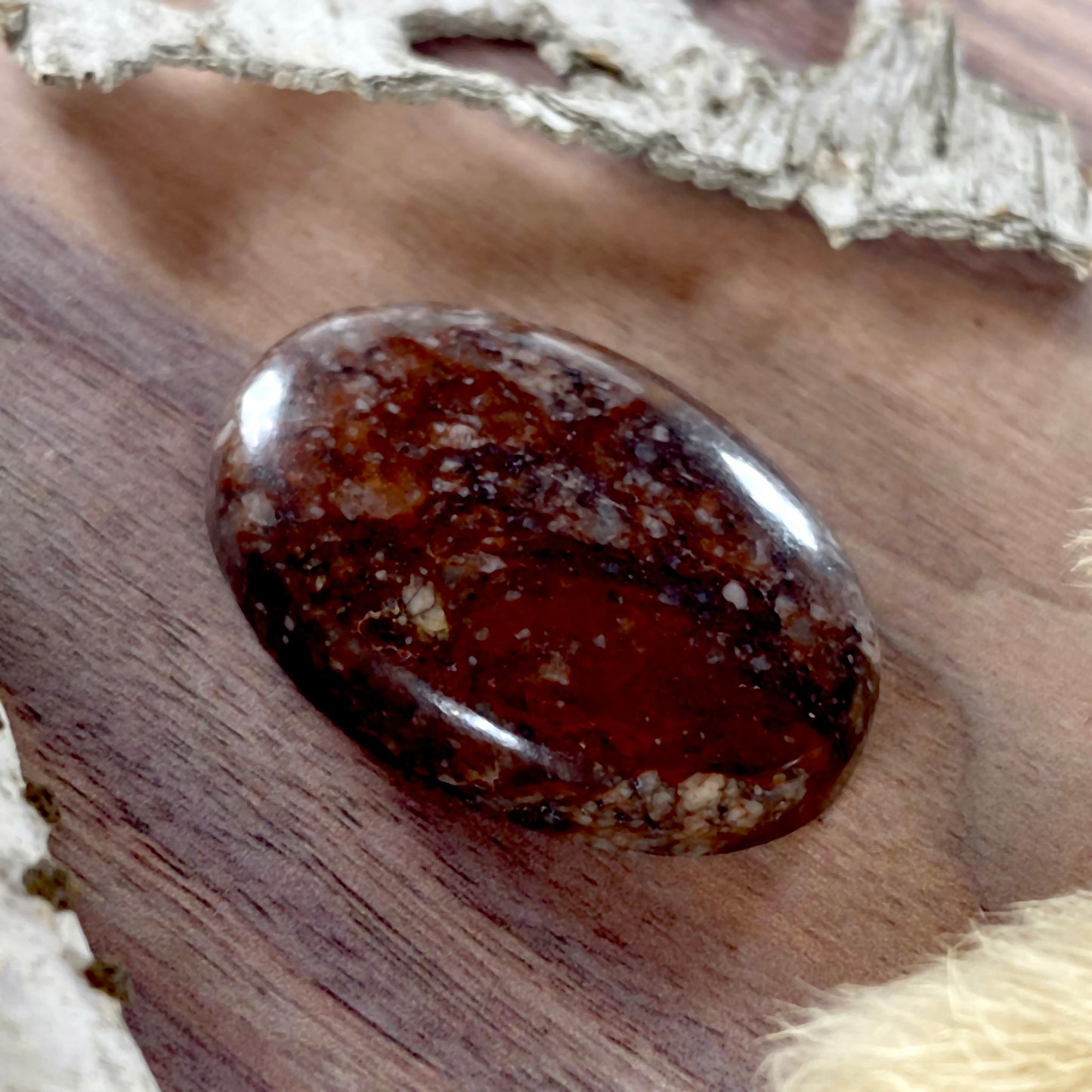 Granite Cabochon Front View II - Stone Treasures by the Lake