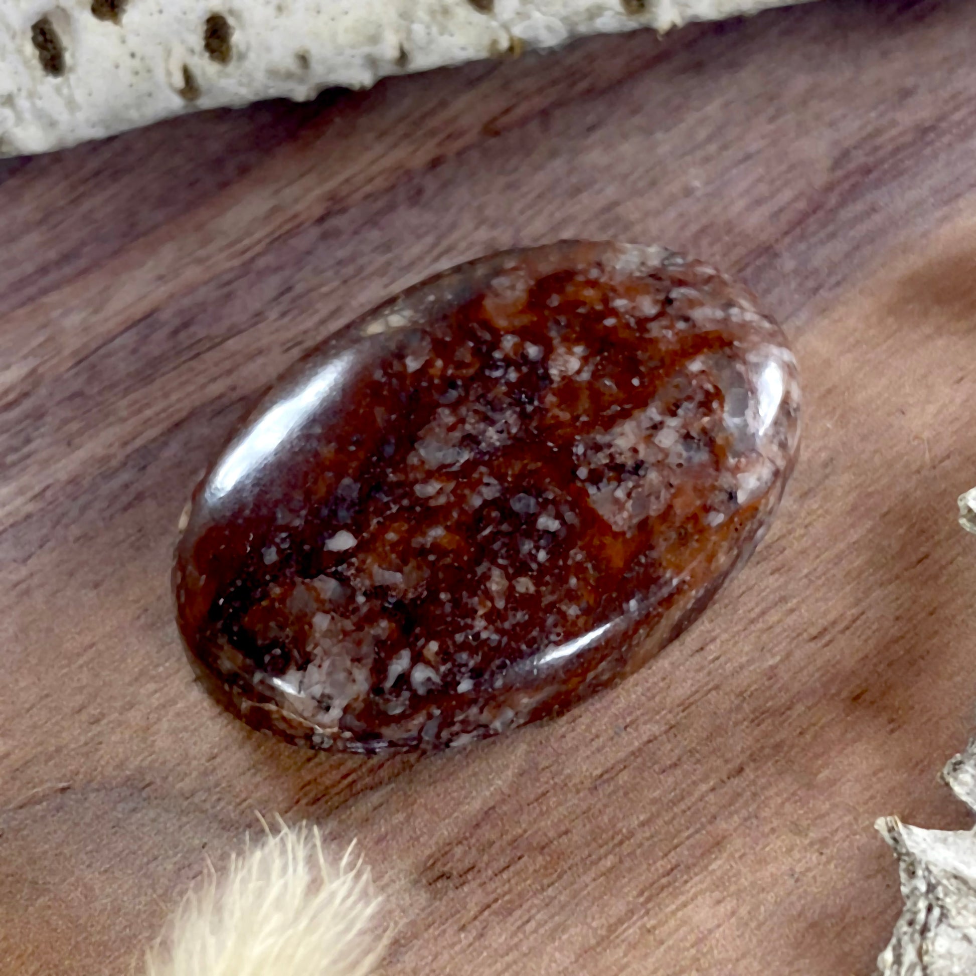 Granite Cabochon Front View III - Stone Treasures by the Lake