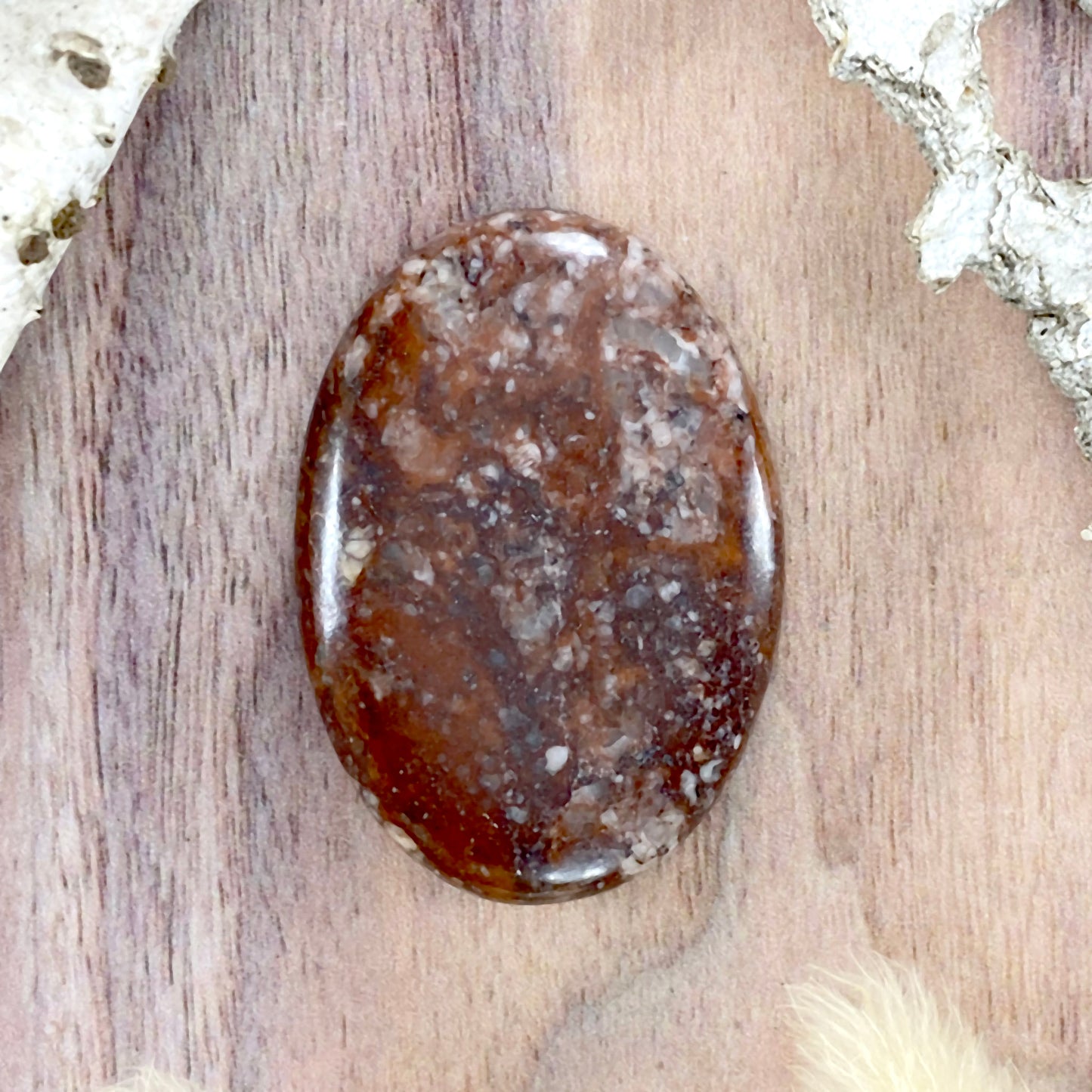 Granite Cabochon Front View - Stone Treasures by the Lake