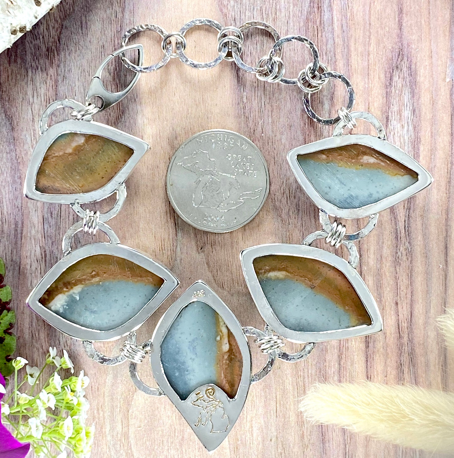 Polychrome Jasper Bracelet BackView - Stone Treasures by the Lake