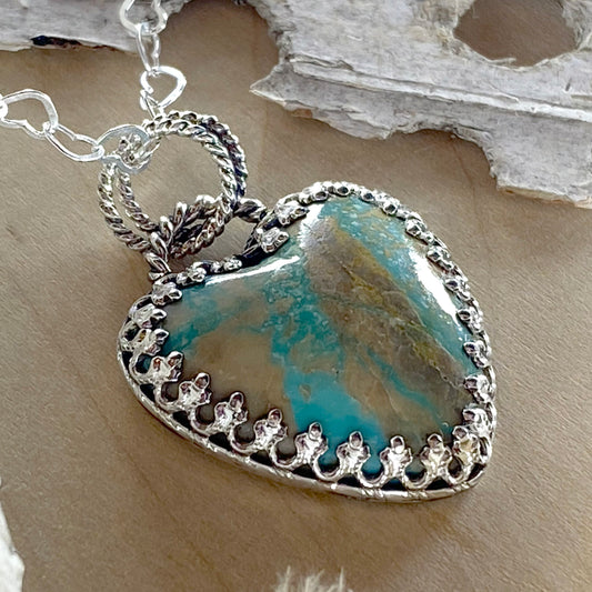Kingman Turquoise Pendant Necklace - Stone Treasures by the Lake