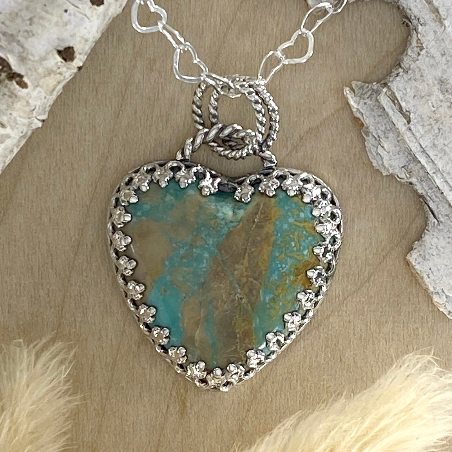 Kingman Turquoise Pendant Necklace - Stone Treasures by the Lake