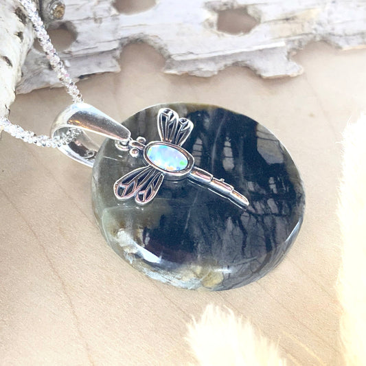 Picasso Marble Pendant Necklace - Stone Treasures by the Lake