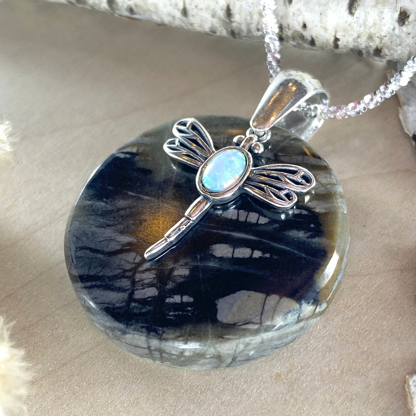 Picasso Marble Pendant Necklace - Stone Treasures by the Lake