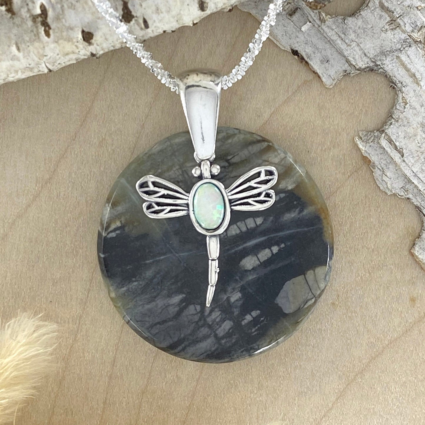 Picasso Marble Pendant Necklace - Stone Treasures by the Lake
