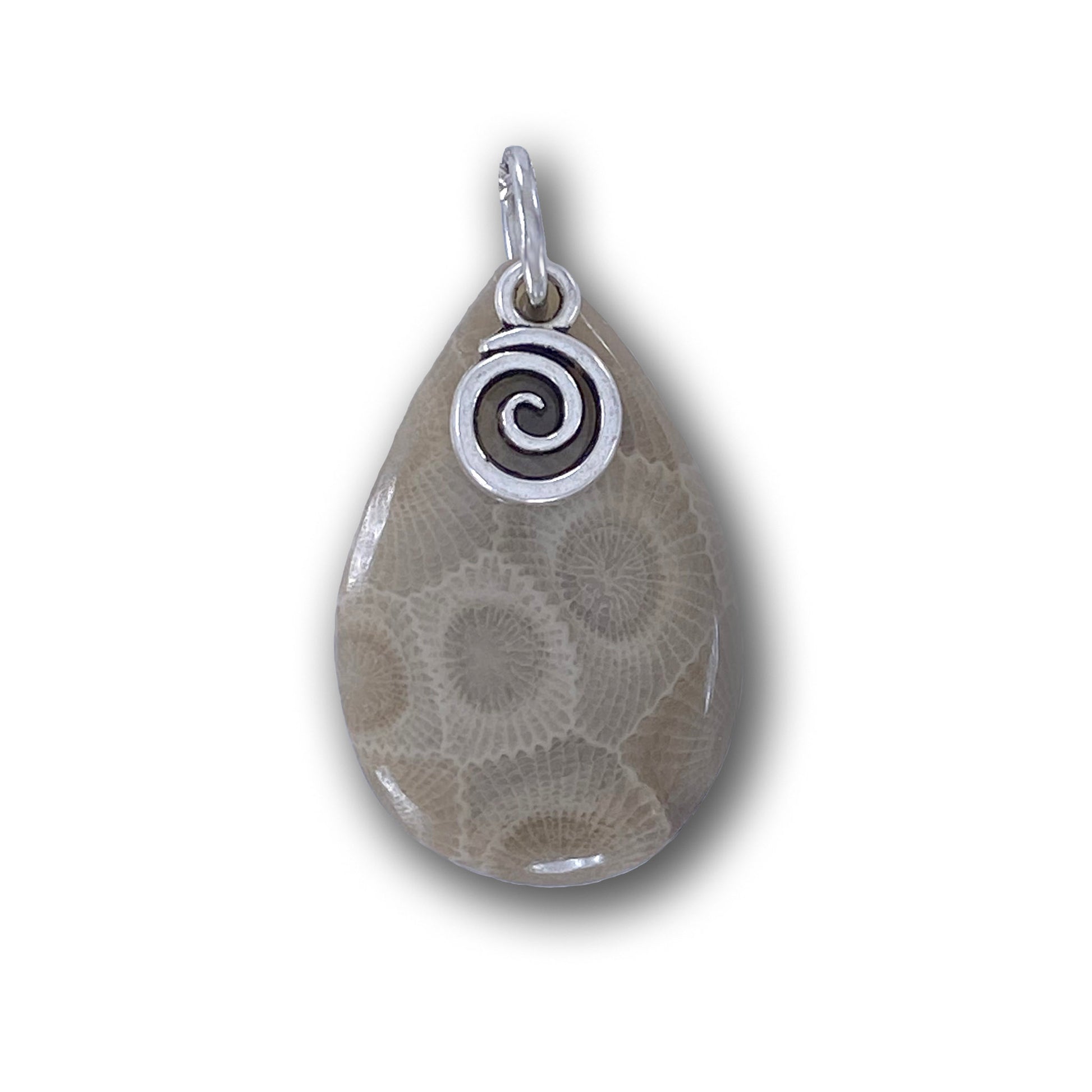 NOTE:  The pendant you receive will be similar to the one pictured.  Since each Petoskey Stone is unique, each pattern will also be unique.