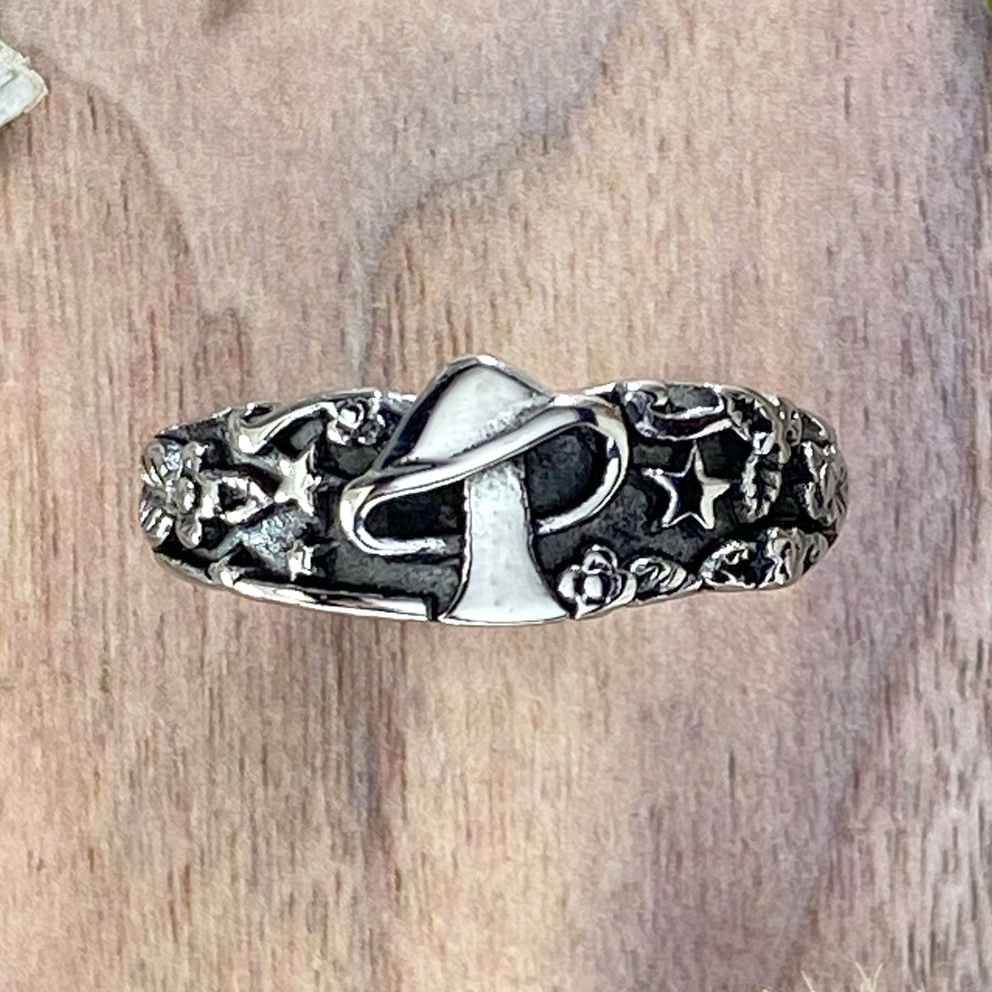 Celestial Mushroom Ring Front View - Stone Treasures by the Lake