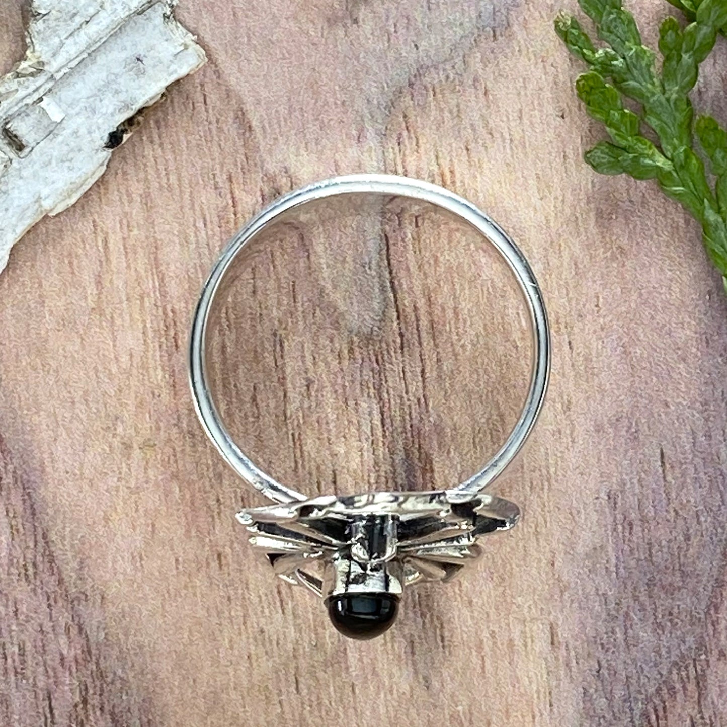 Sterling Silver Spider Ring Top View - Stone Treasures by the Lake