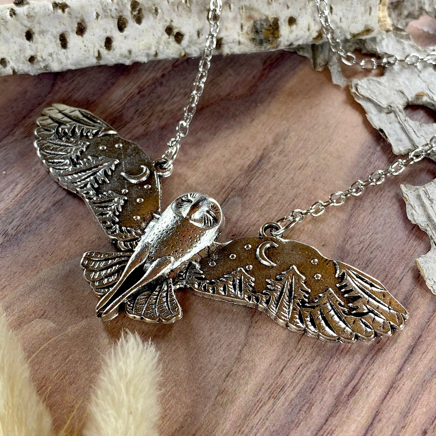 Owl Pendant Necklace III - Stone Treasures by the Lake