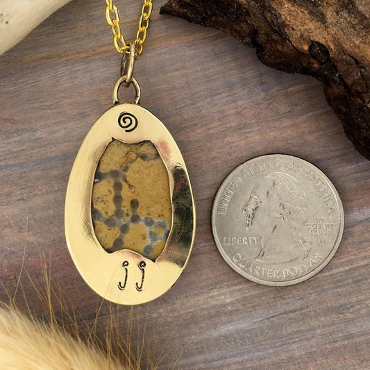 Lake Michigan Halysite Fossil Pendant with Necklace - Stone Treasures by the Lake