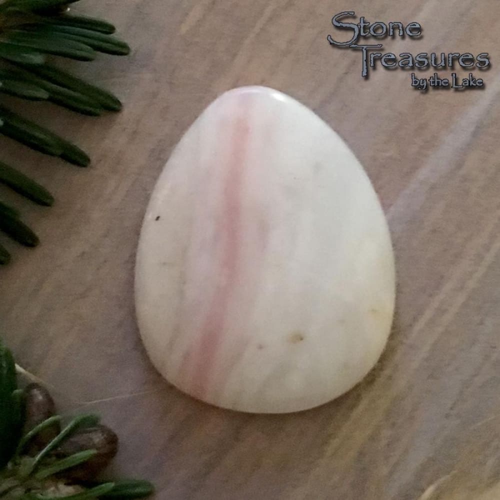 Peruvian Pink Opal Teardrop Cabochon - Stone Treasures by the Lake