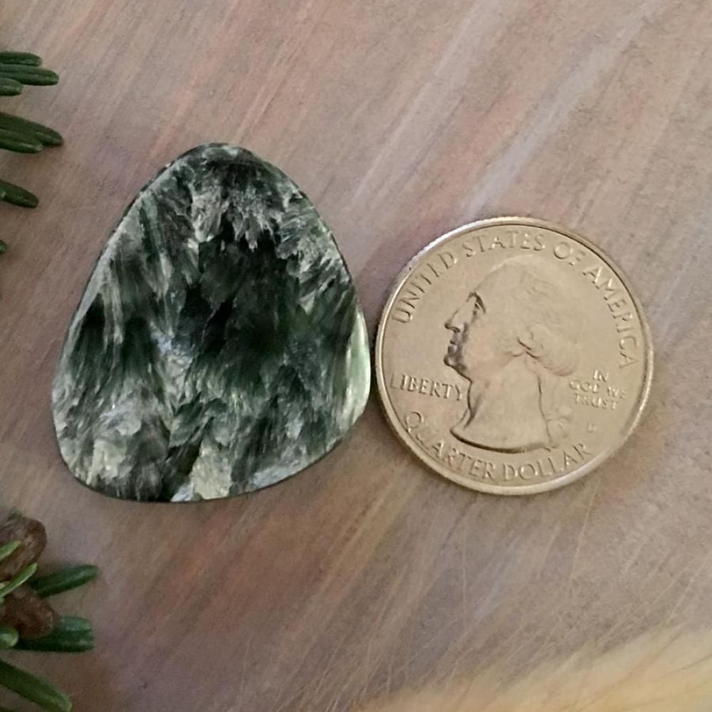 Seraphinite Cabochon - Stone Treasures by the Lake