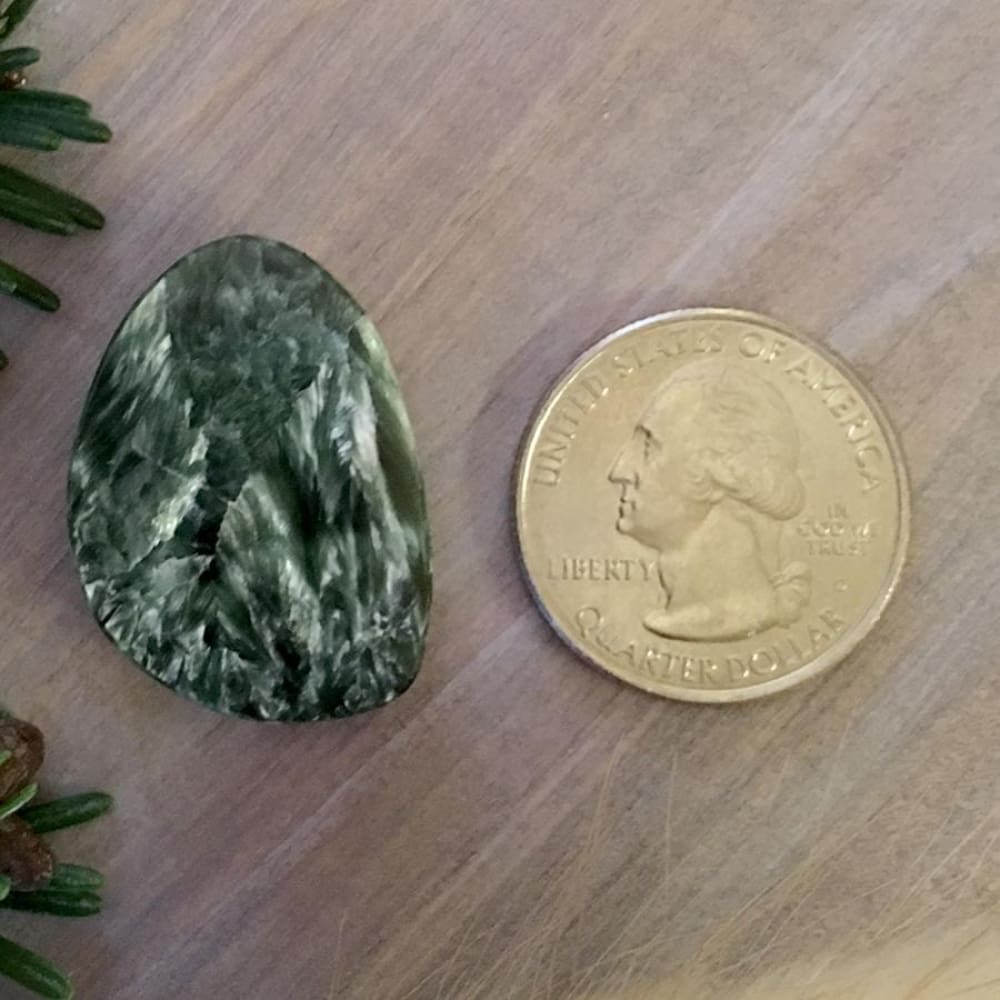Seraphinite Cabochon Stone - Stone Treasures by the Lake