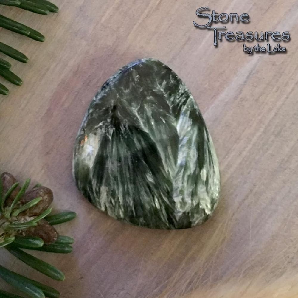 Seraphinite Cabochon - Stone Treasures by the Lake