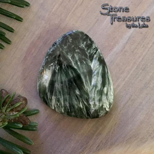 Seraphinite Cabochon - Stone Treasures by the Lake