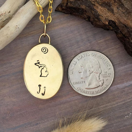 Tiger Eye Pendant with Necklace - Stone Treasures by the Lake