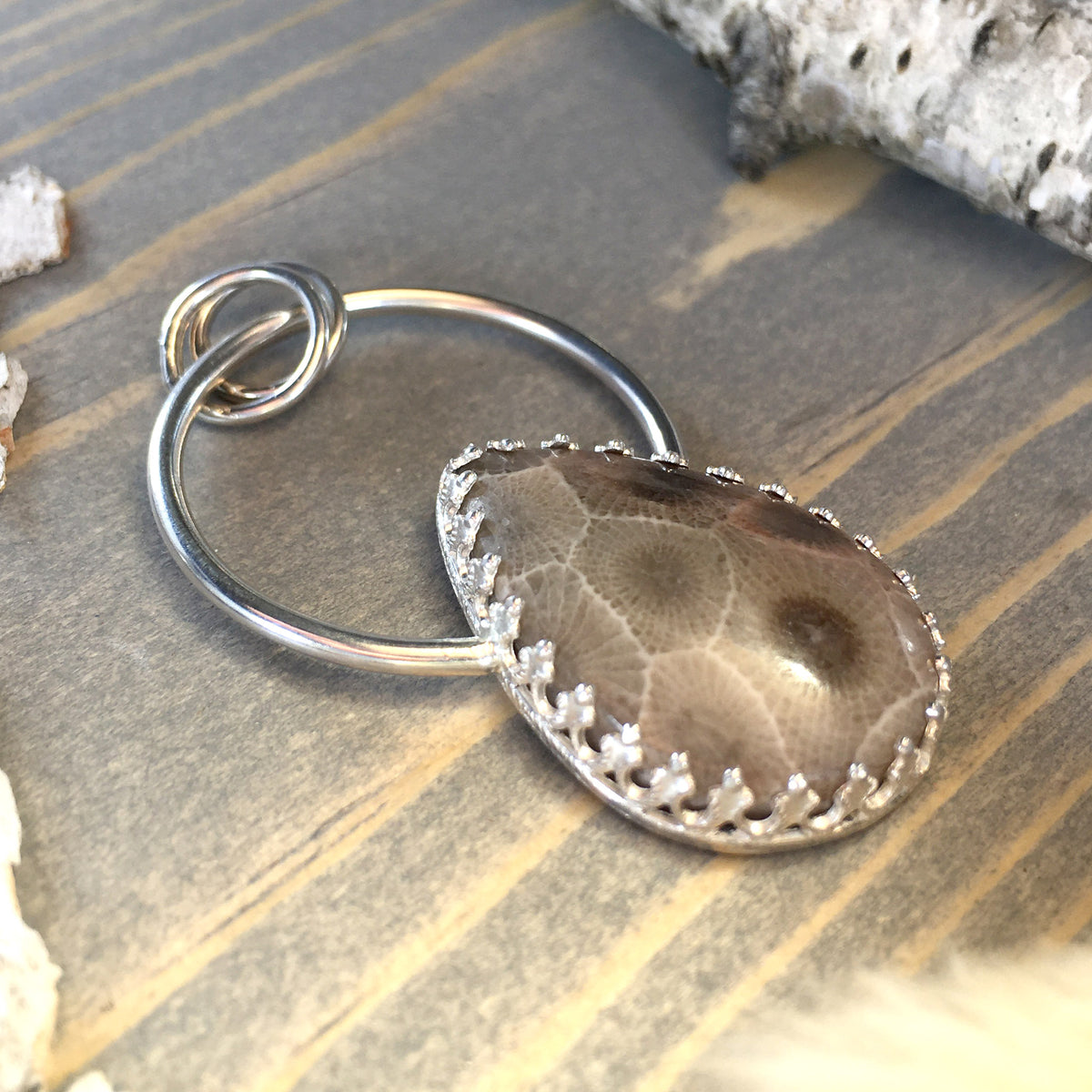 Petoskey Stone Pendants - Stone Treasures by the Lake
