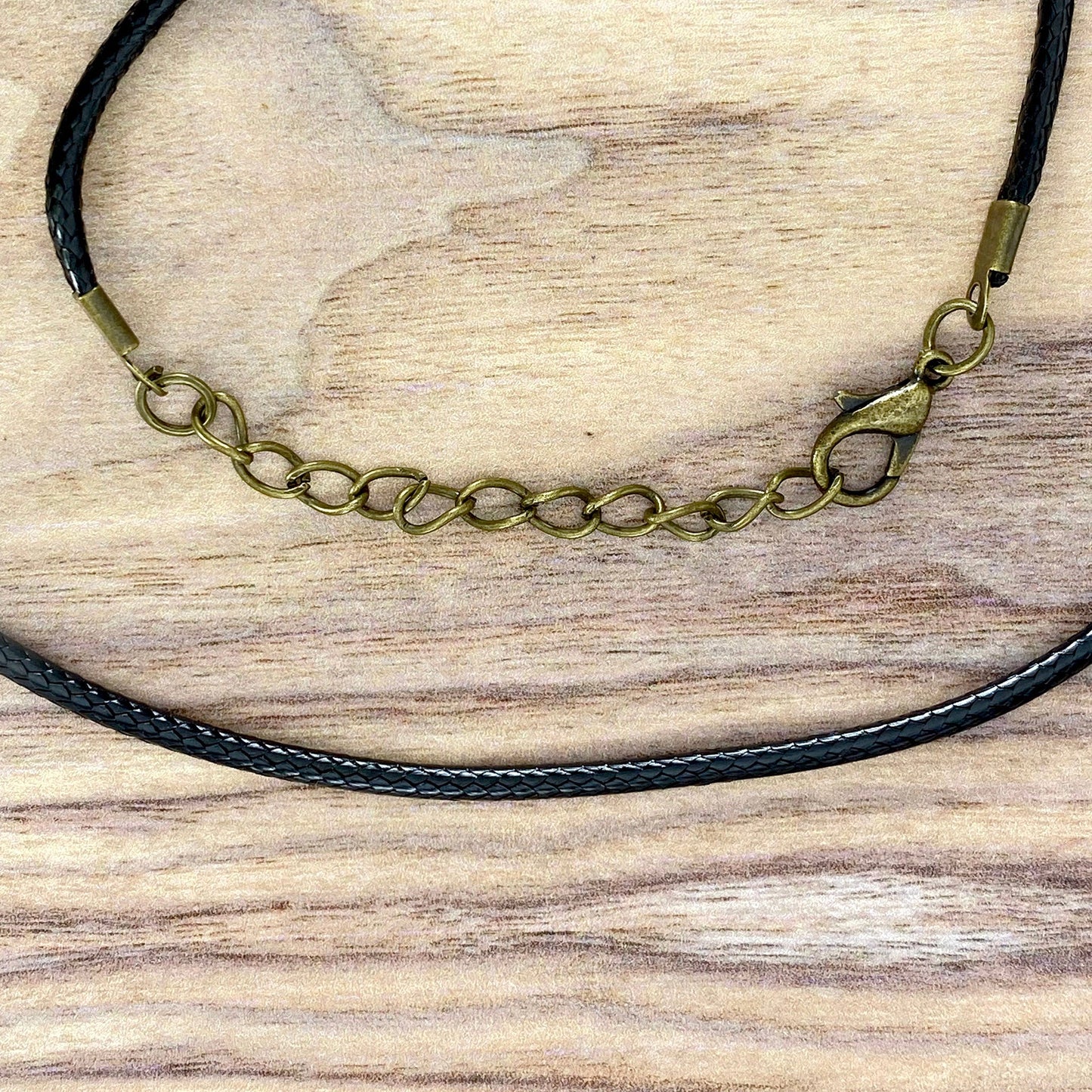 Adjustable Faux Leather Cords Black - Stone Treasures by the Lake
