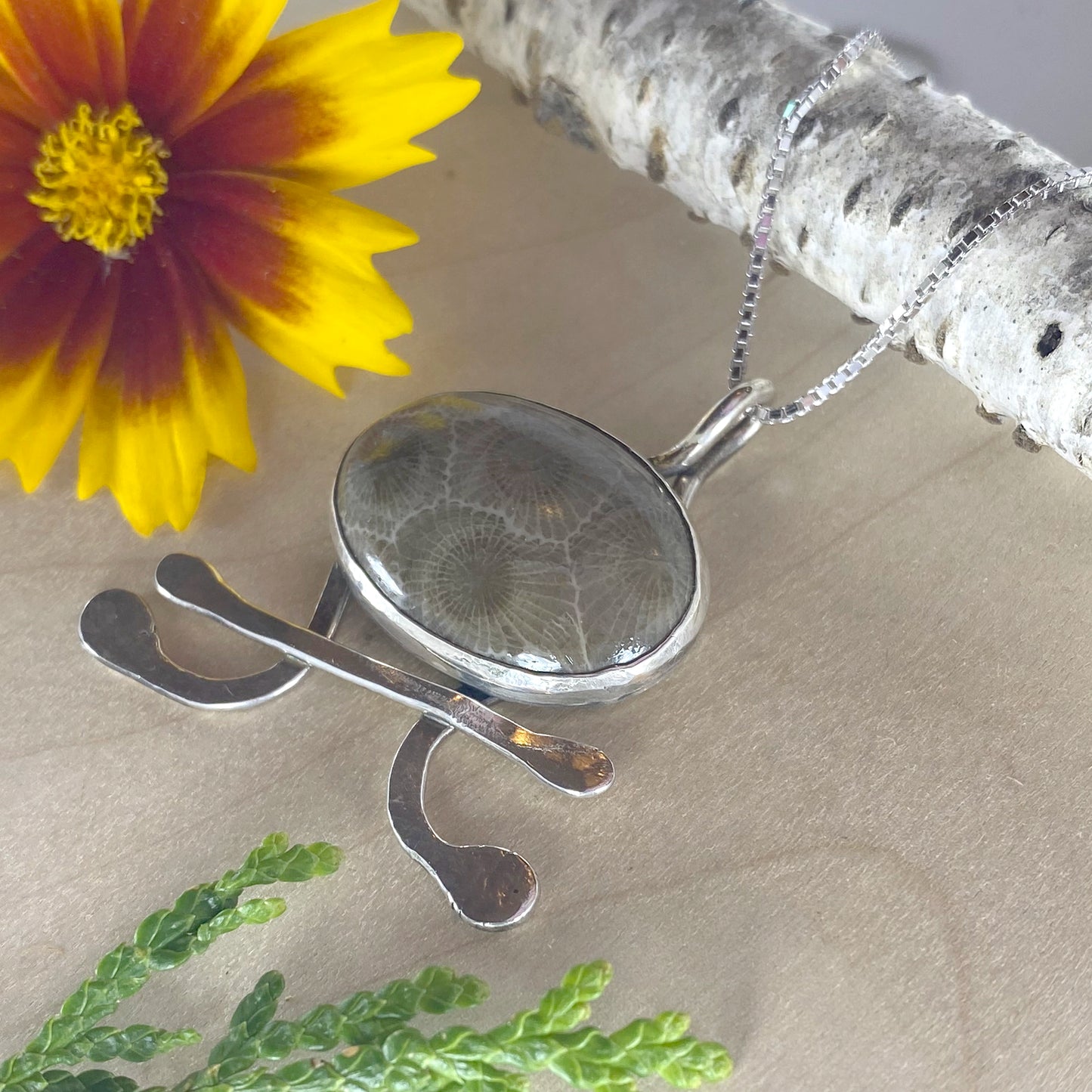 Petoskey Stone Pendant Necklace - Stone Treasures by the Lake