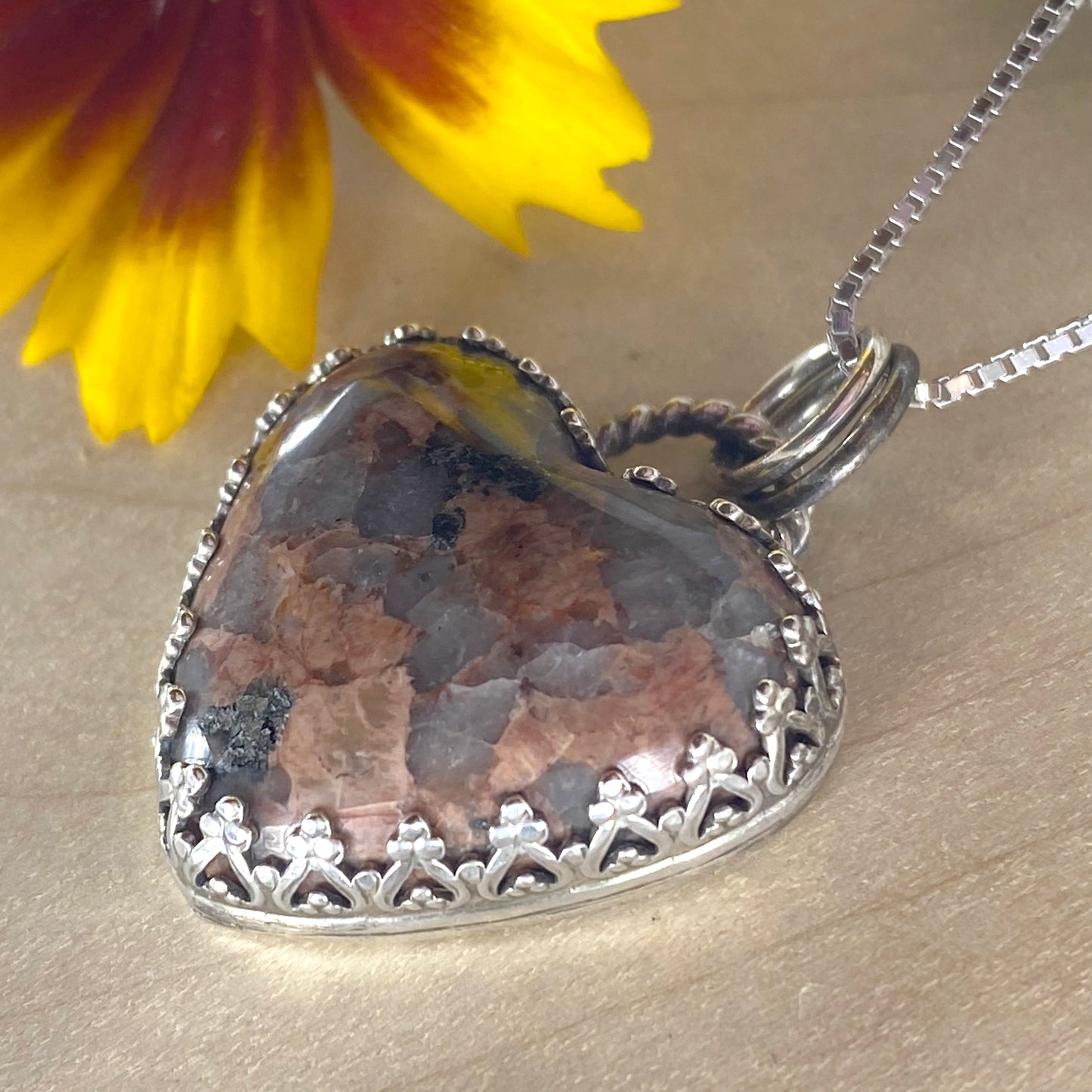 Granite Heart Pendant Necklace - Stone Treasures by the Lake