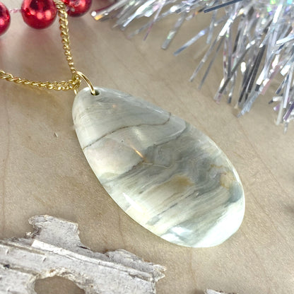 Gary Green Larsonite Pendant Necklace - Stone Treasures by the Lake
