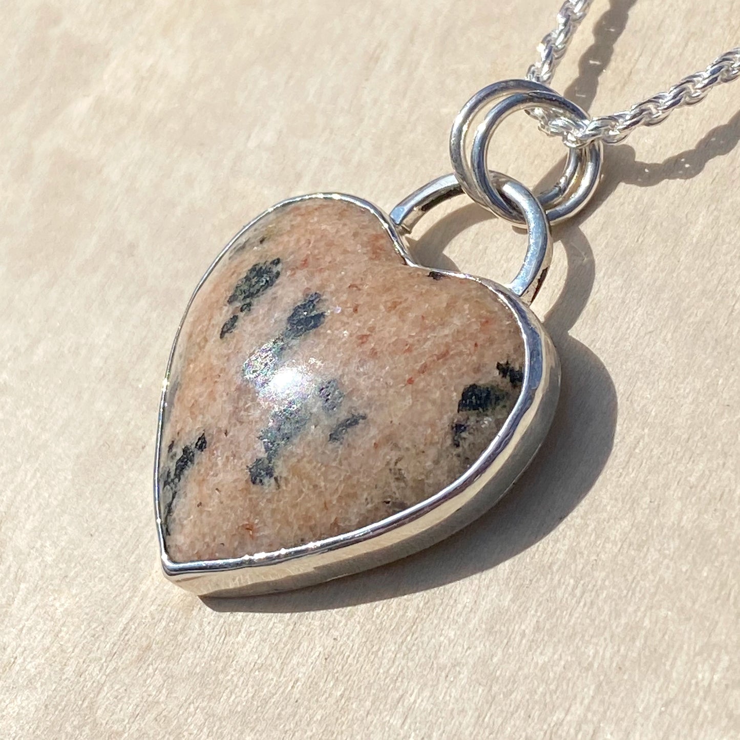 Quartzite Heart Pendant Necklace - Stone Treasures by the Lake
