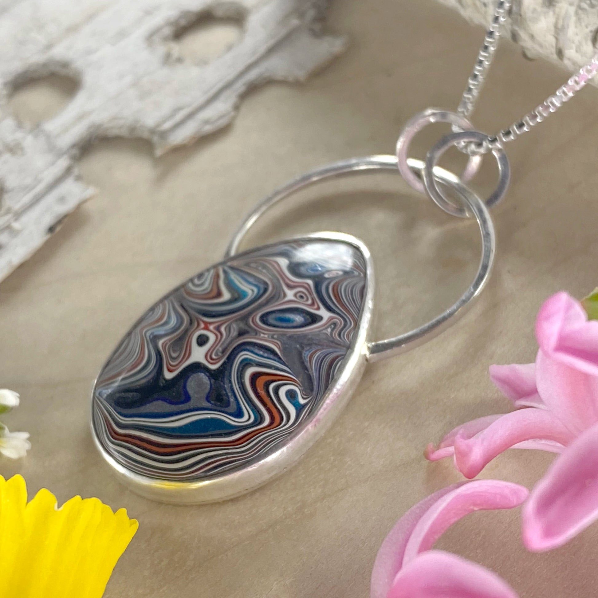 Fordite Pendant Necklace - Stone Treasures by the Lake