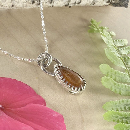 Sunstone Pendant Necklace - Stone Treasures by the Lake