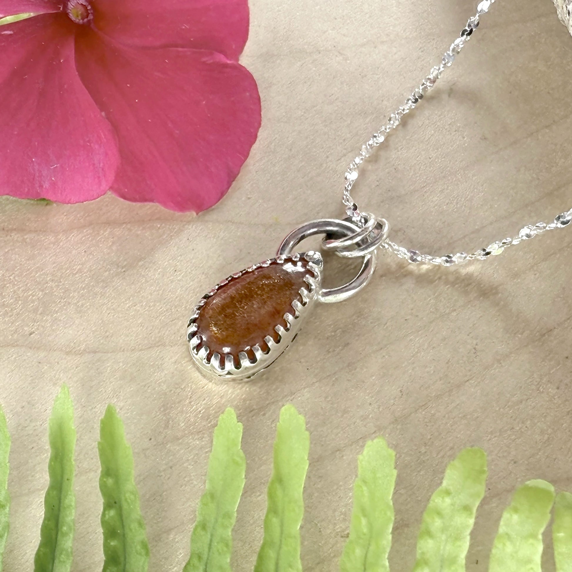 Sunstone Pendant Necklace - Stone Treasures by the Lake