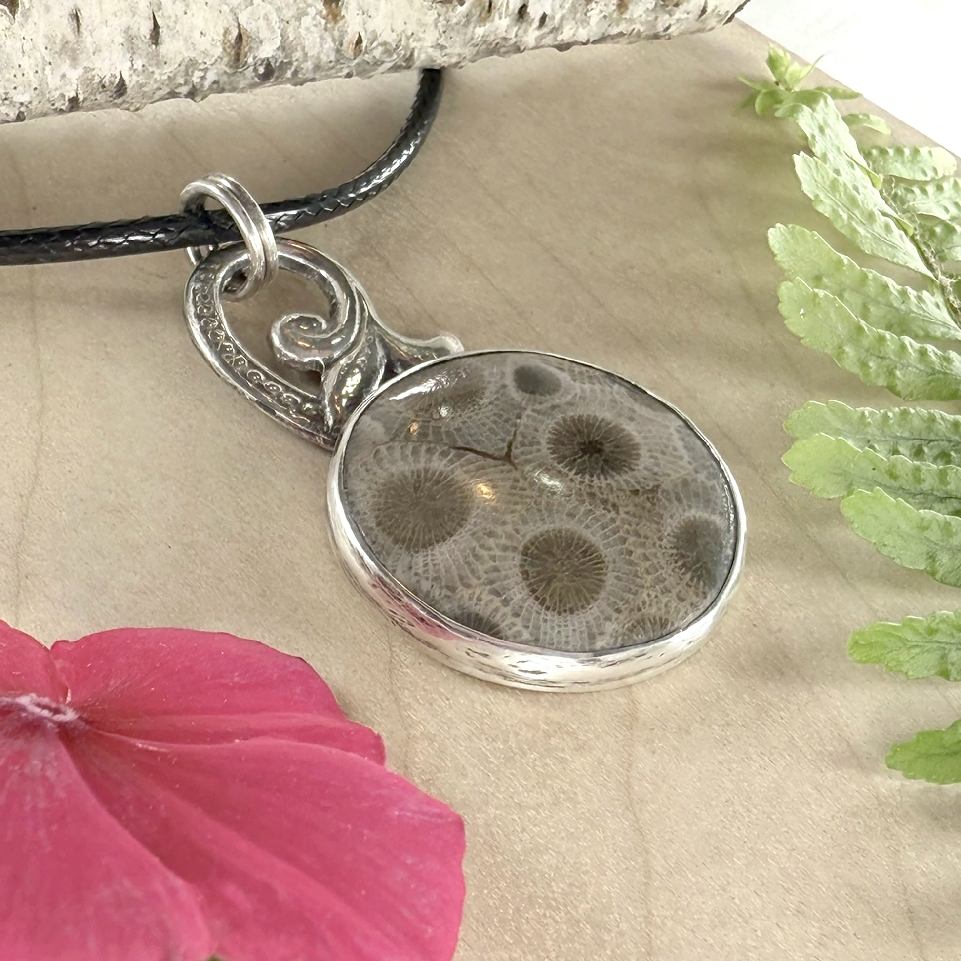 Petoskey Stone Pendant Necklace - Stone Treasures by the Lake