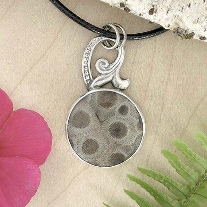 Petoskey Stone Pendant Necklace - Stone Treasures by the Lake