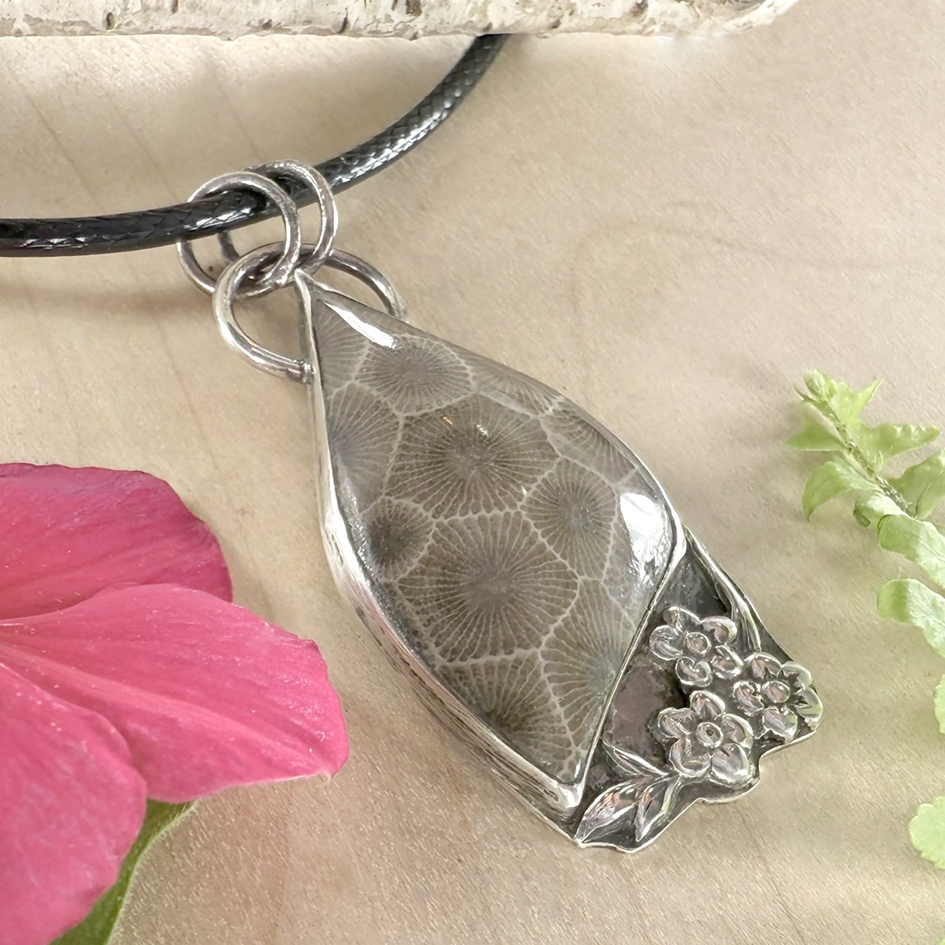 Petoskey Stone Pendant Necklace - Stone Treasures by the Lake