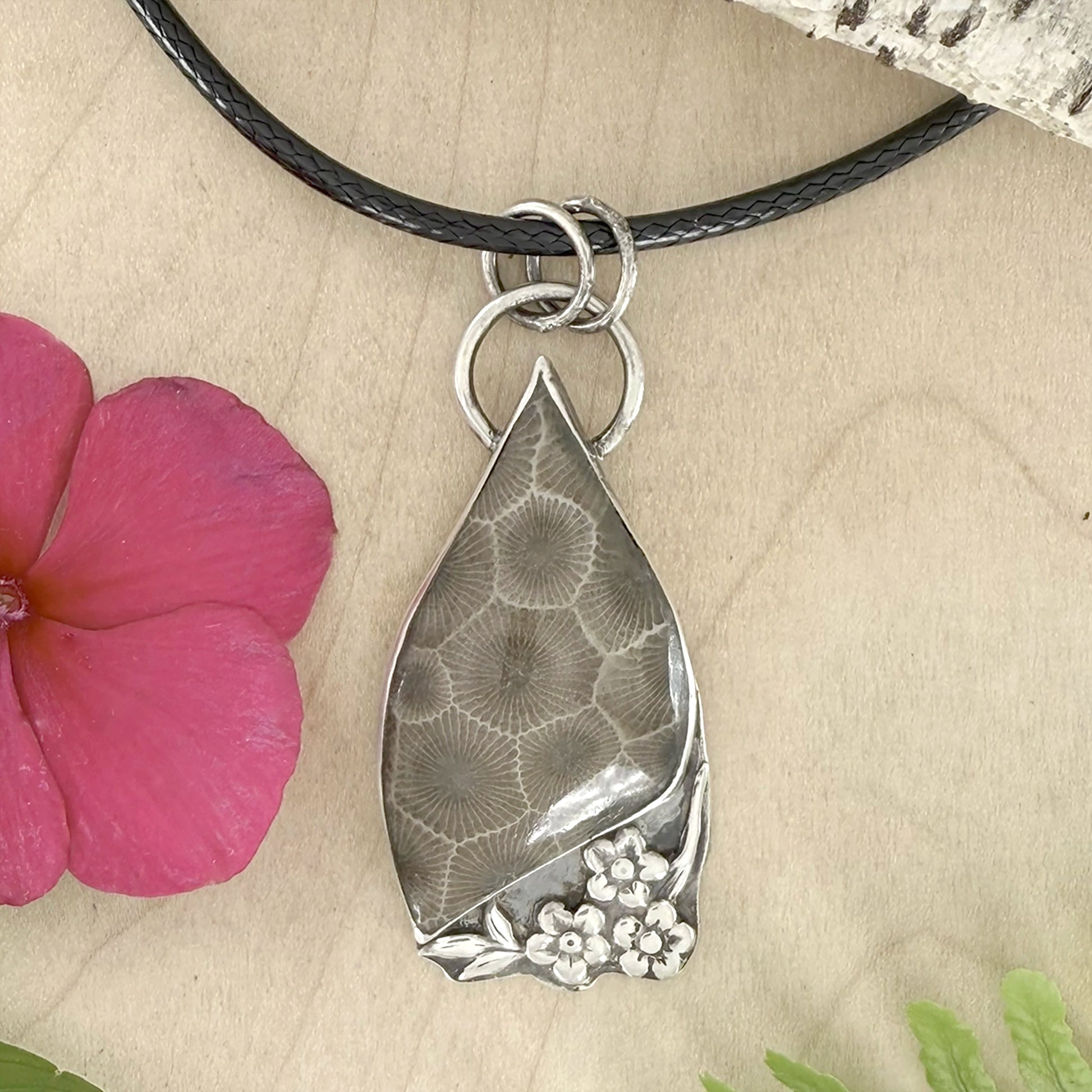 Petoskey Stone Pendant Necklace - Stone Treasures by the Lake