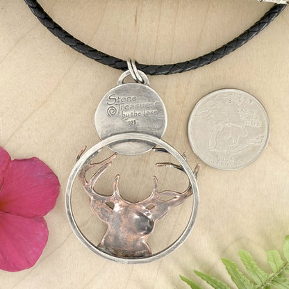 Petoskey Stone Elk Pendant Necklace - Stone Treasures by the Lake