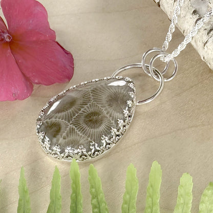 Petoskey Stone Pendant Necklace - Stone Treasures by the Lake