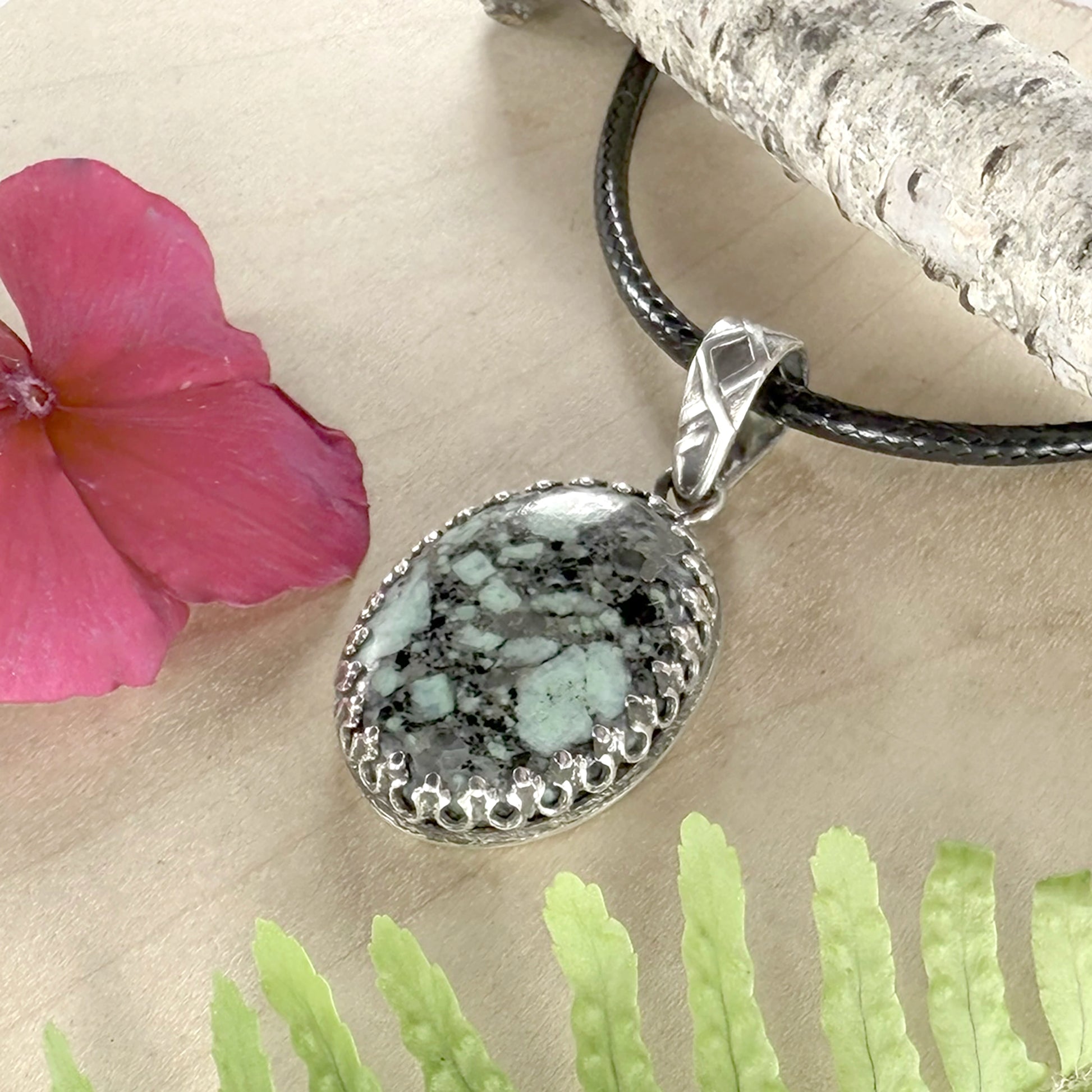 Turquoise Pendant Necklace - Stone Treasures by the Lake