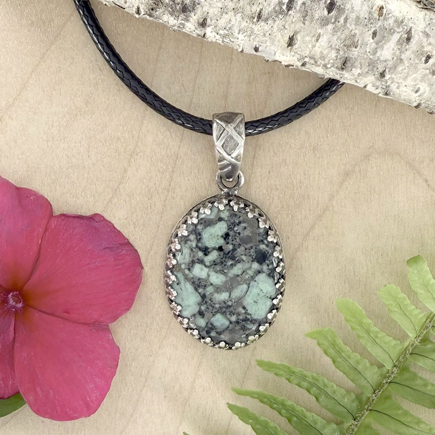 Turquoise Pendant Necklace - Stone Treasures by the Lake