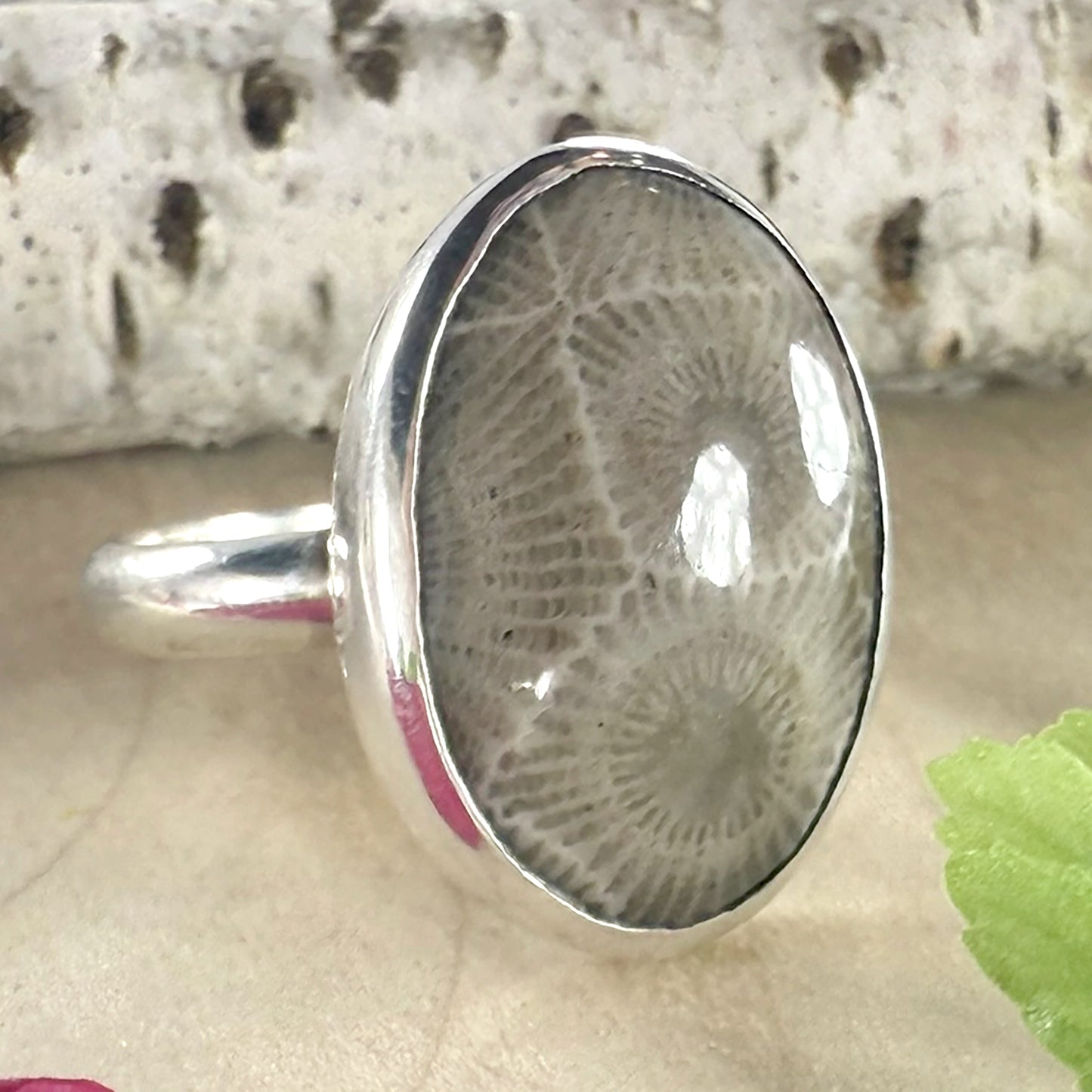 Petoskey Stone Ring - Stone Treasures by the Lake