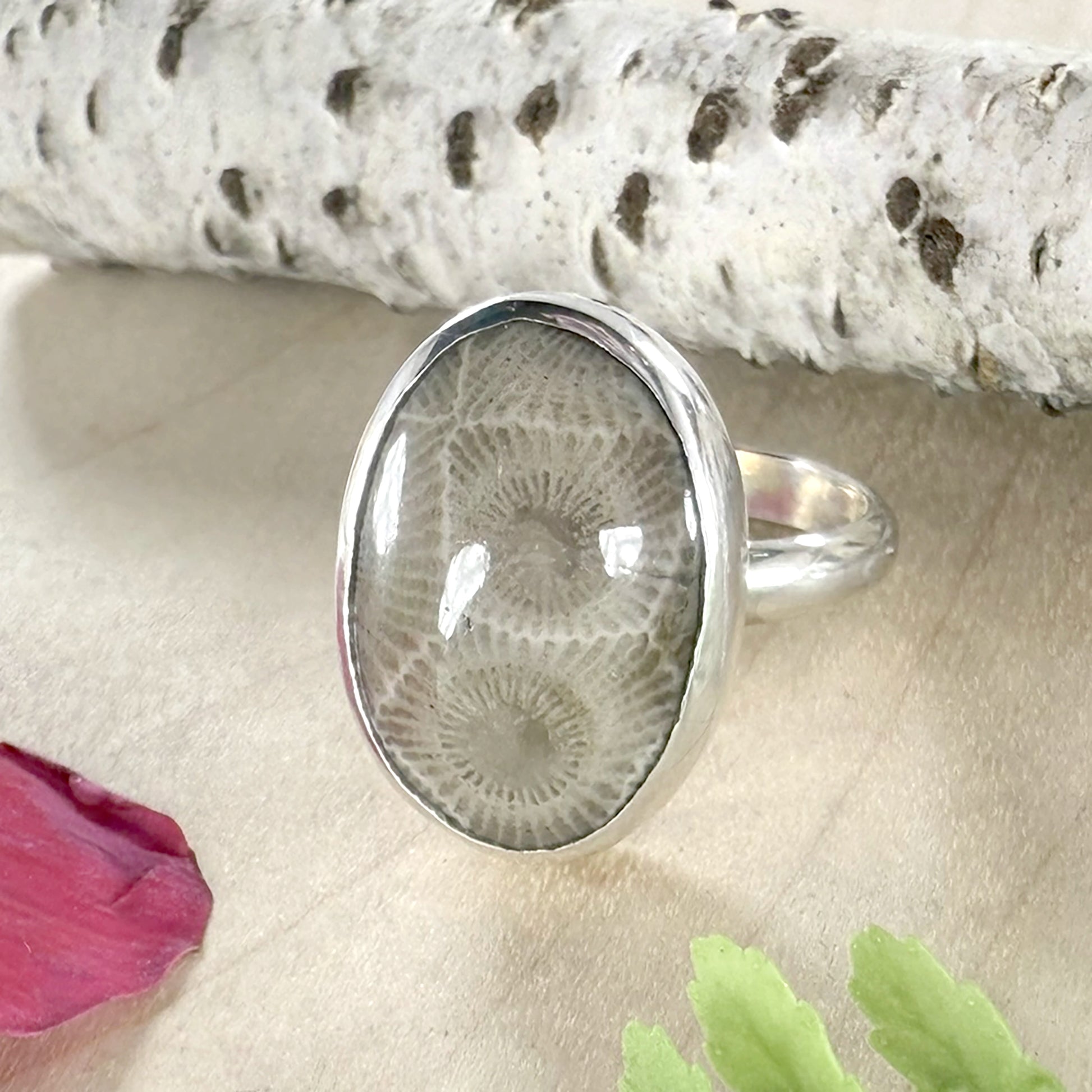 Petoskey Stone Ring - Stone Treasures by the Lake