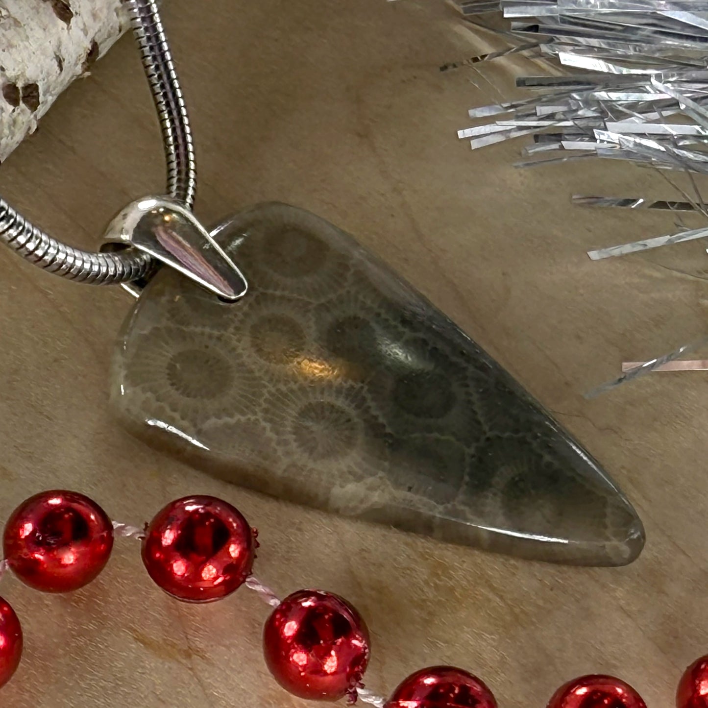 Handcrafted Petoskey Stone Pendant - Stone Treasures by the Lake