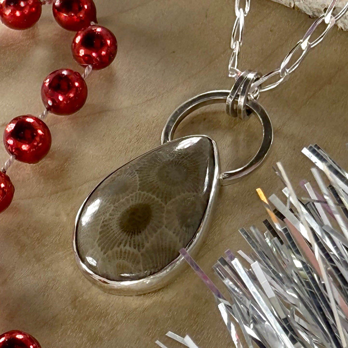 Petoskey Stone Pendant Necklace - Stone Treasures by the Lake