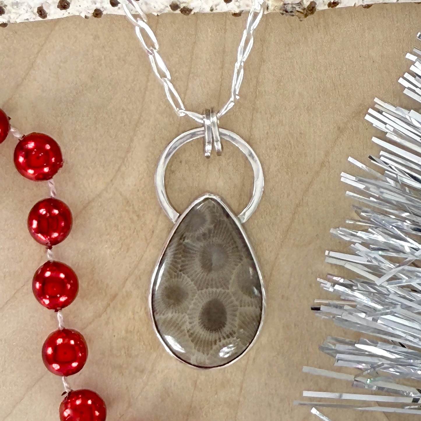 Petoskey Stone Pendant Necklace - Stone Treasures by the Lake