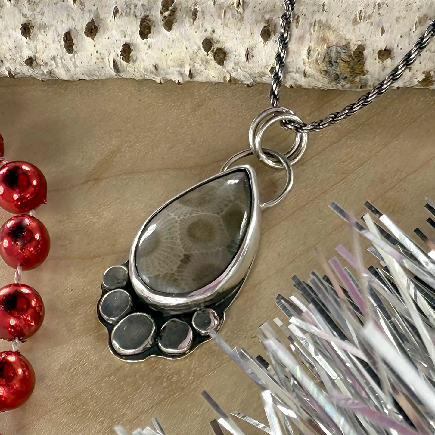 Petoskey Stone Pendant Necklace - Stone Treasures by the Lake