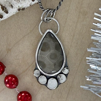 Petoskey Stone Pendant Necklace - Stone Treasures by the Lake