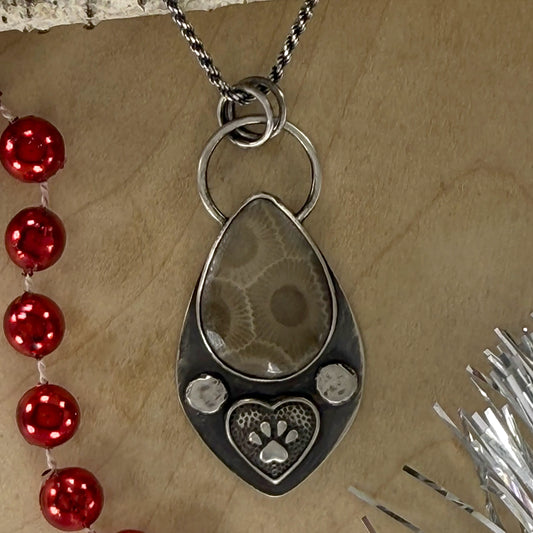 Petoskey Stone Pendant Necklace - Stone Treasures by the Lake